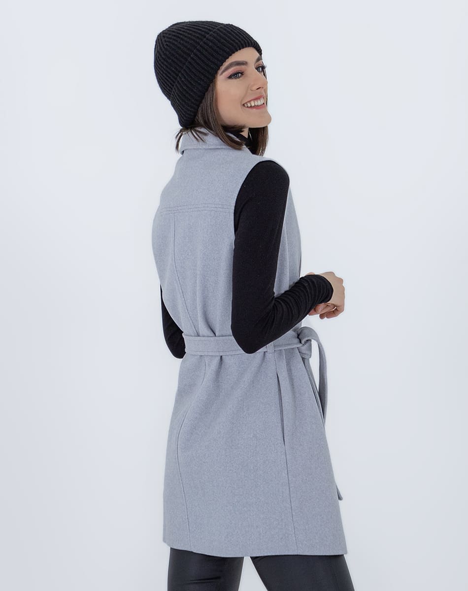 Vest With Double Lapeled Tape