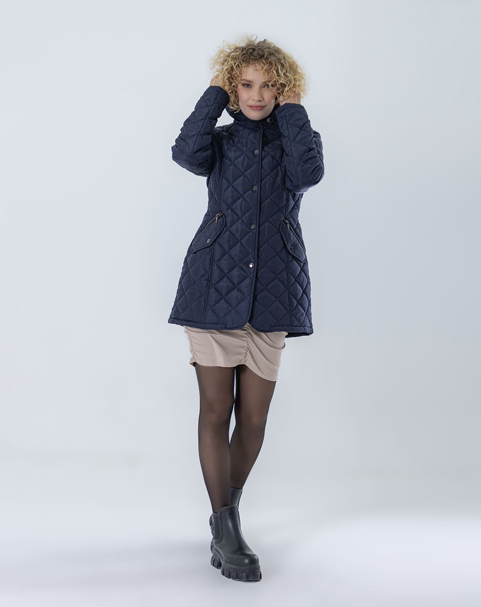 Hooded Button Down Jacket