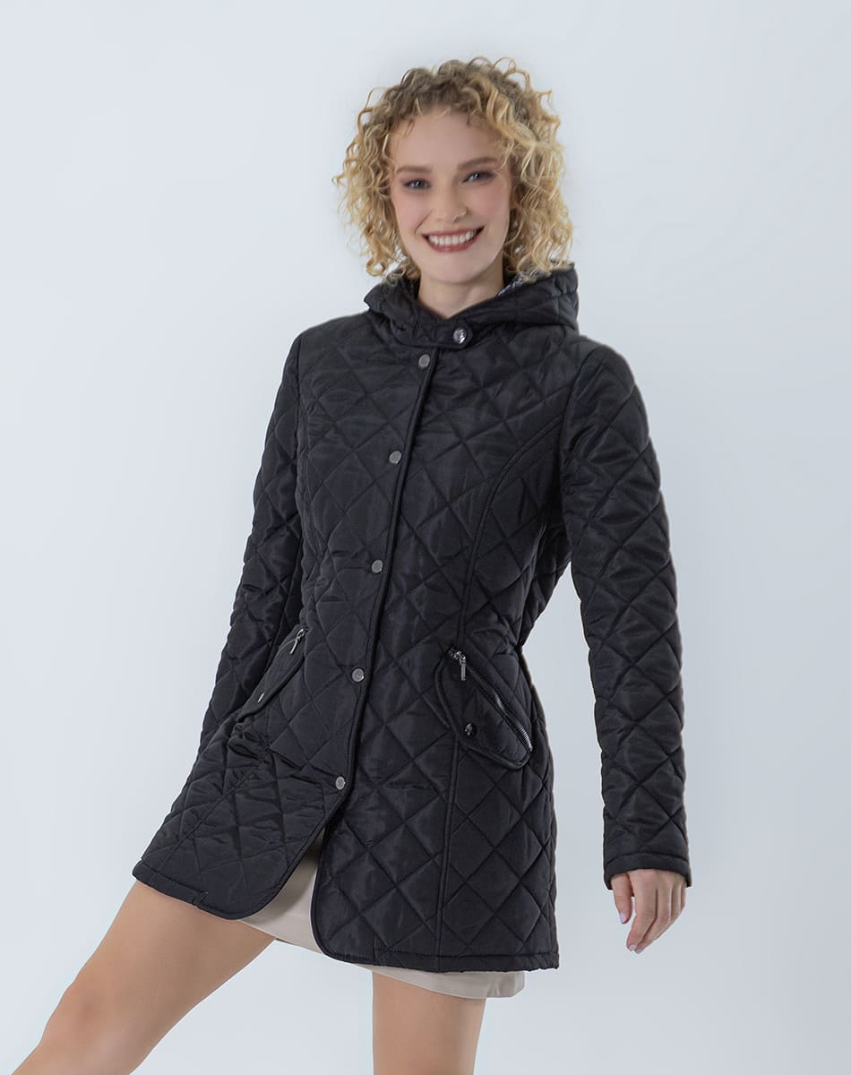 Hooded Button Down Jacket