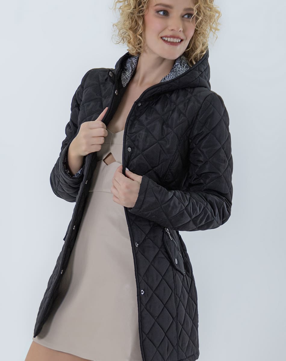 Hooded Button Down Jacket