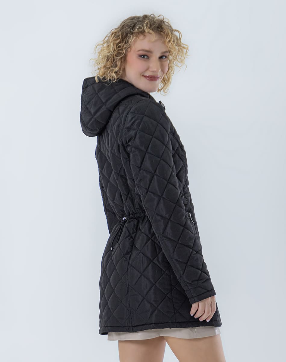 Hooded Button Down Jacket