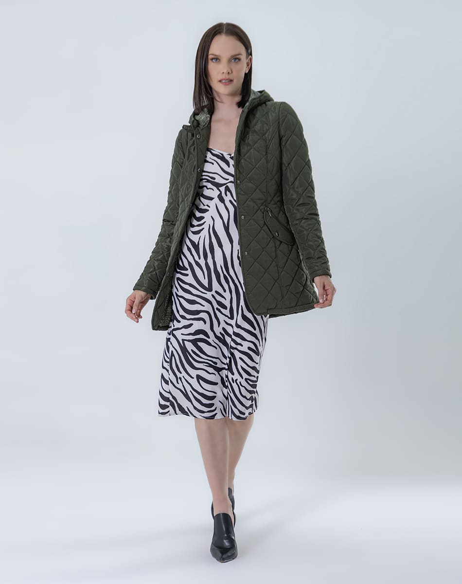 Hooded Button Down Jacket