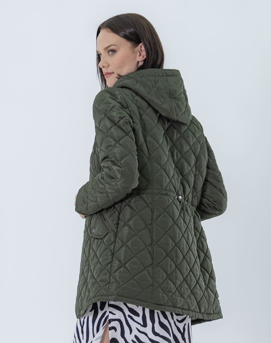 Hooded Button Down Jacket