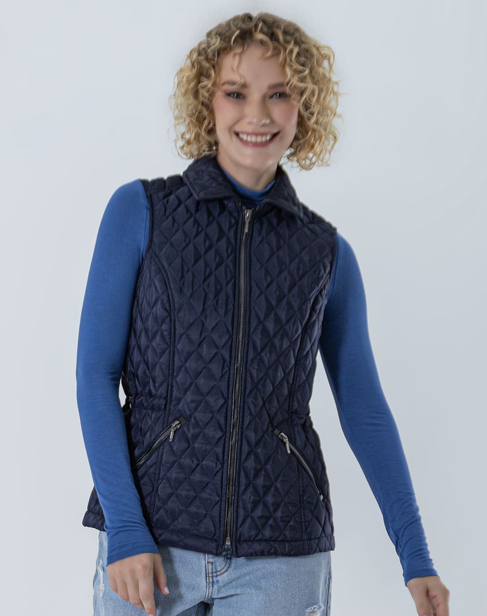 Quilted vest with pockets
