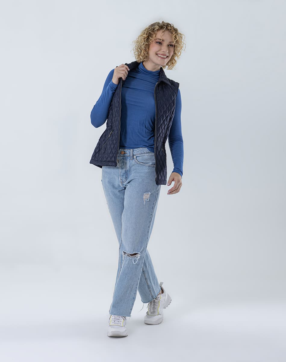 Quilted vest with pockets