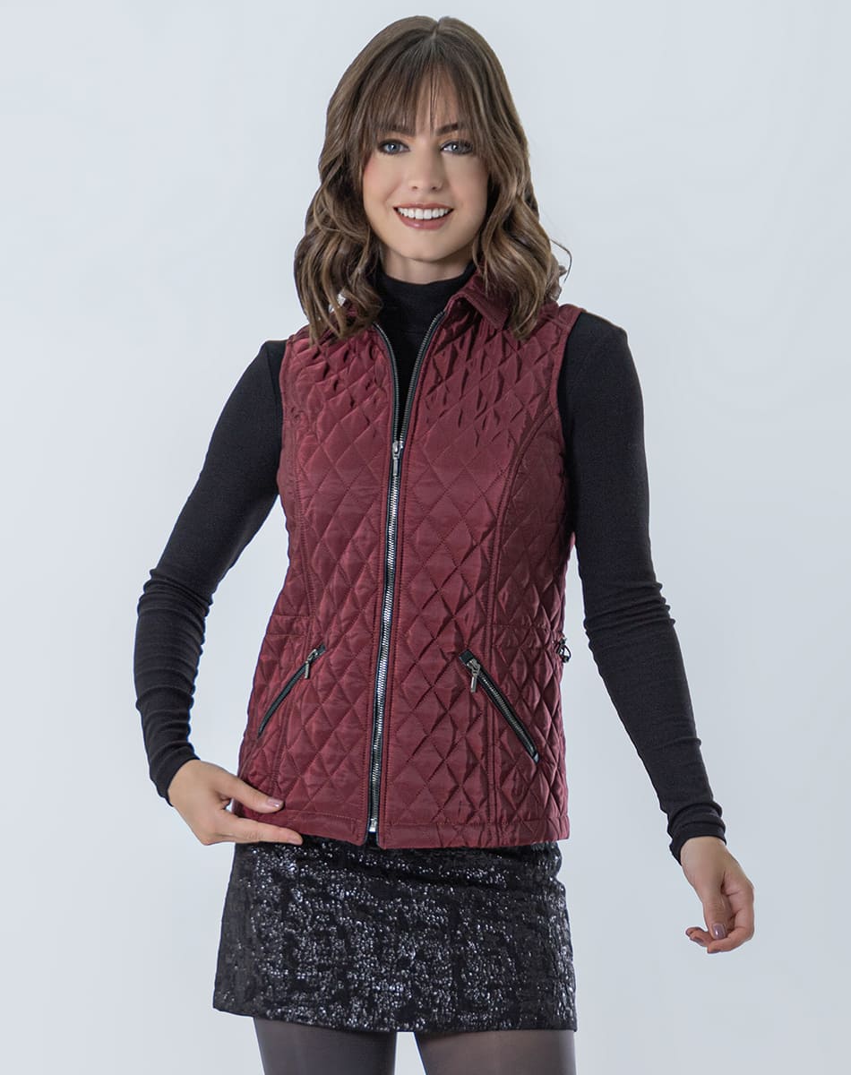 Quilted vest with pockets