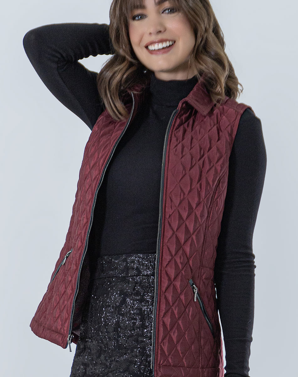 Quilted vest with pockets