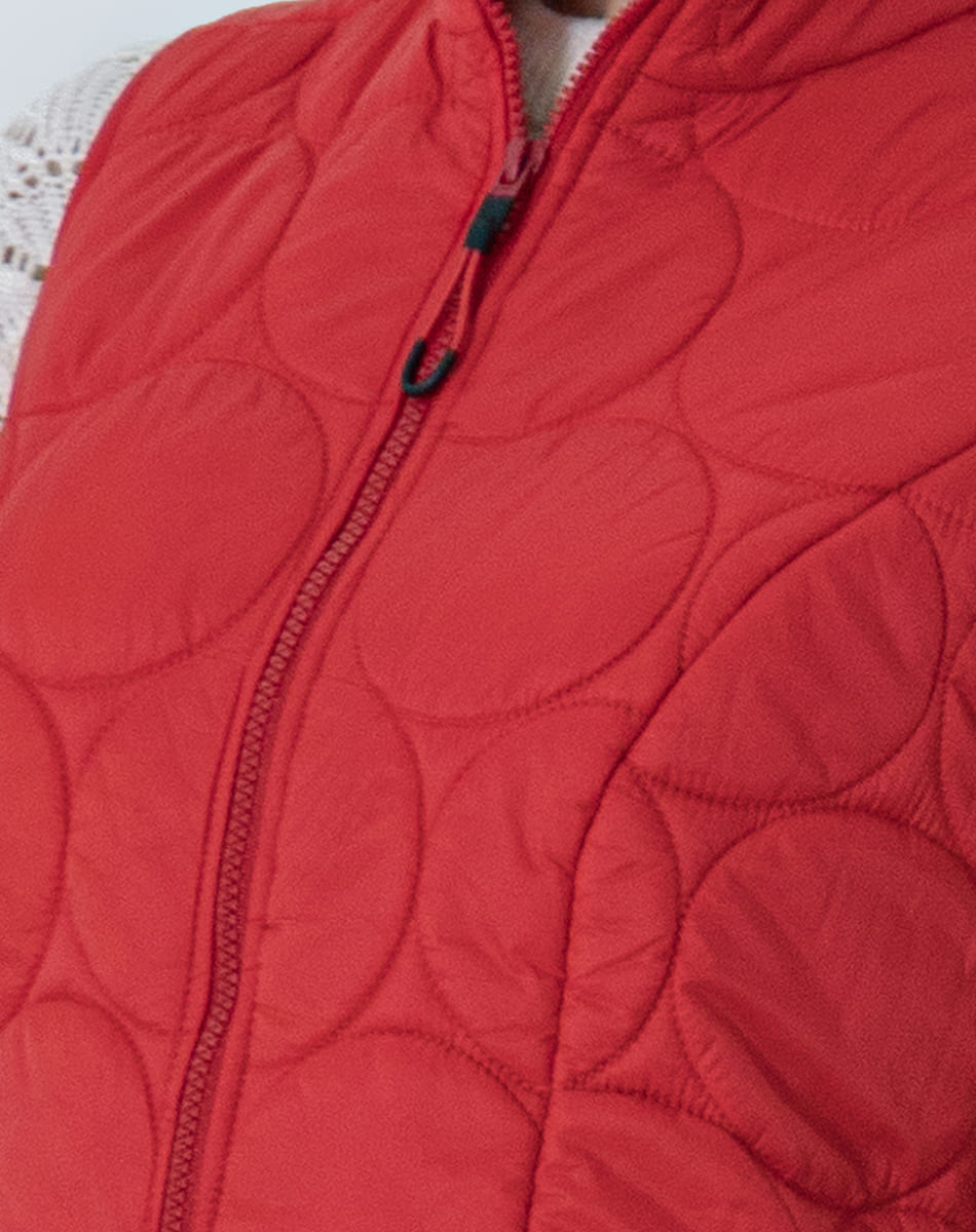 circular quilted pattern vest