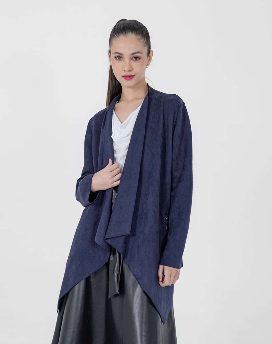 SHYLA | Luxurious Suede Waterfall Jacket