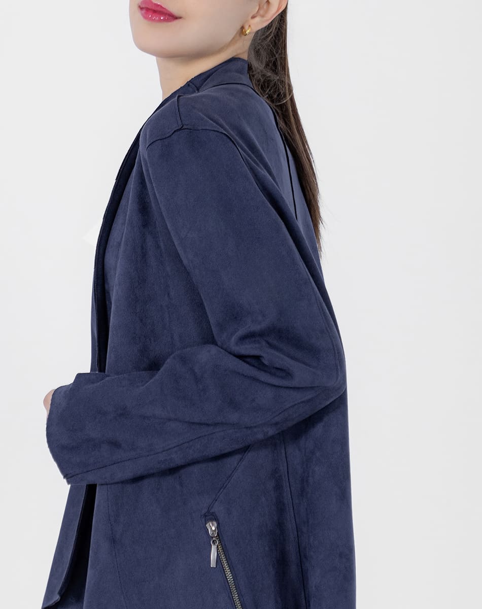 SHYLA | Luxurious Suede Waterfall Jacket