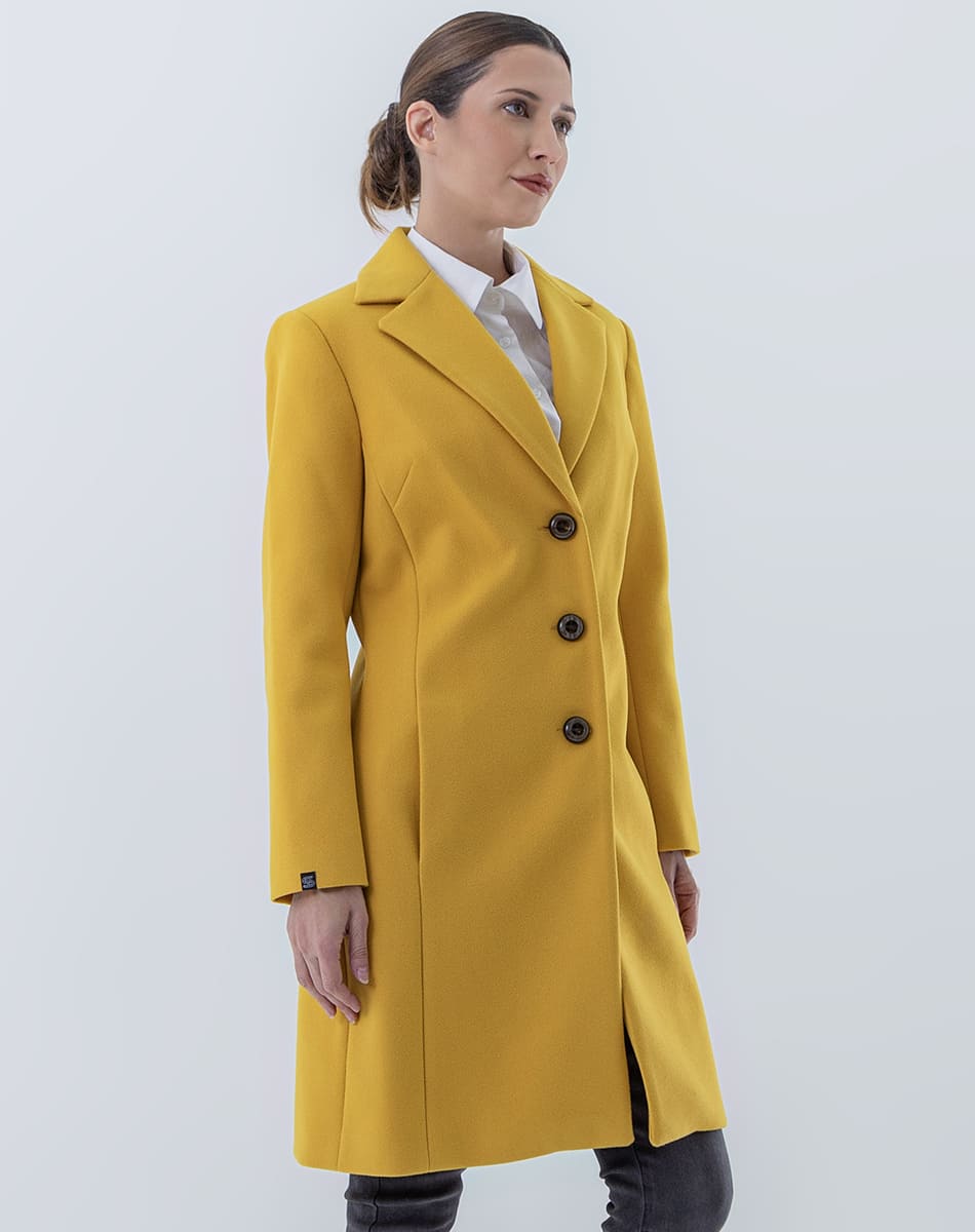 V Collar Midi Coat