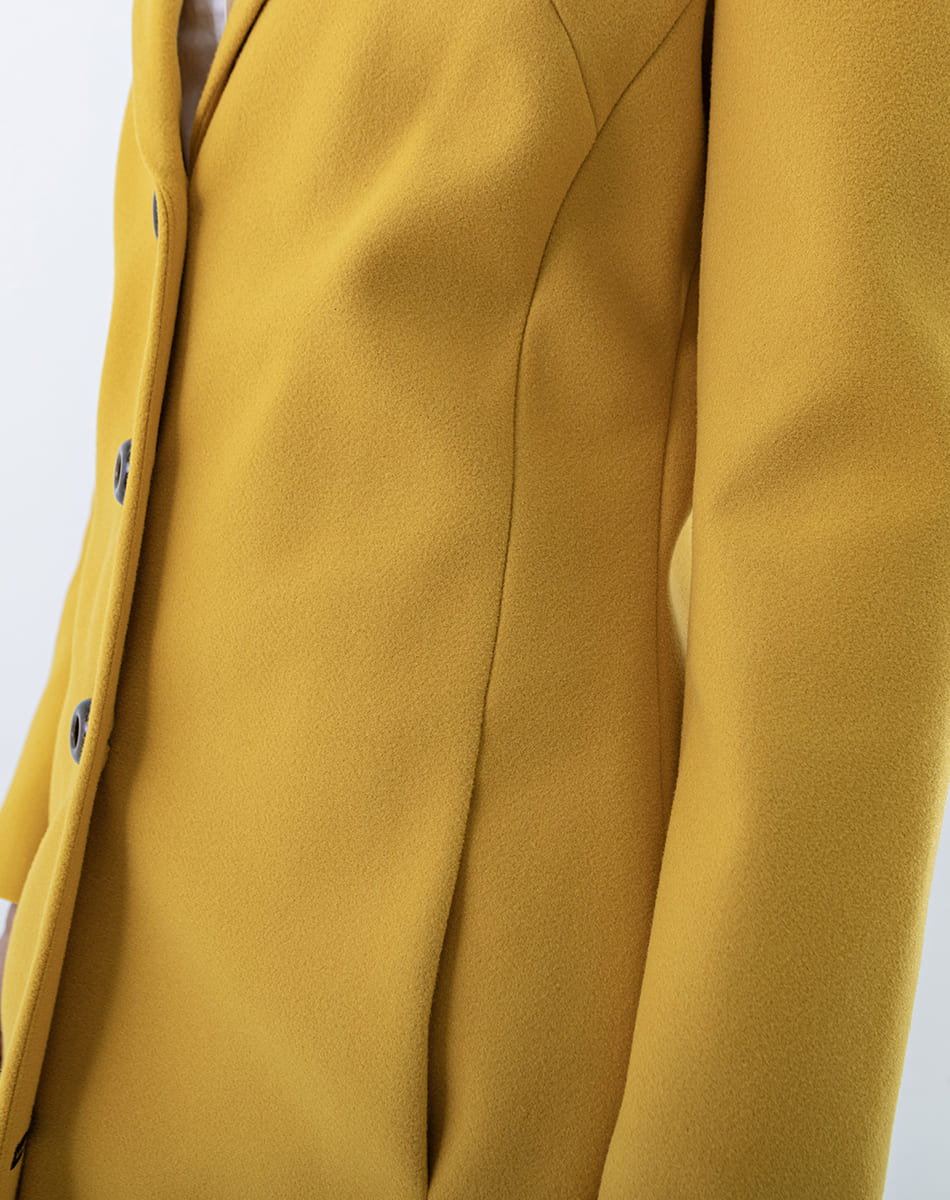 V Collar Midi Coat