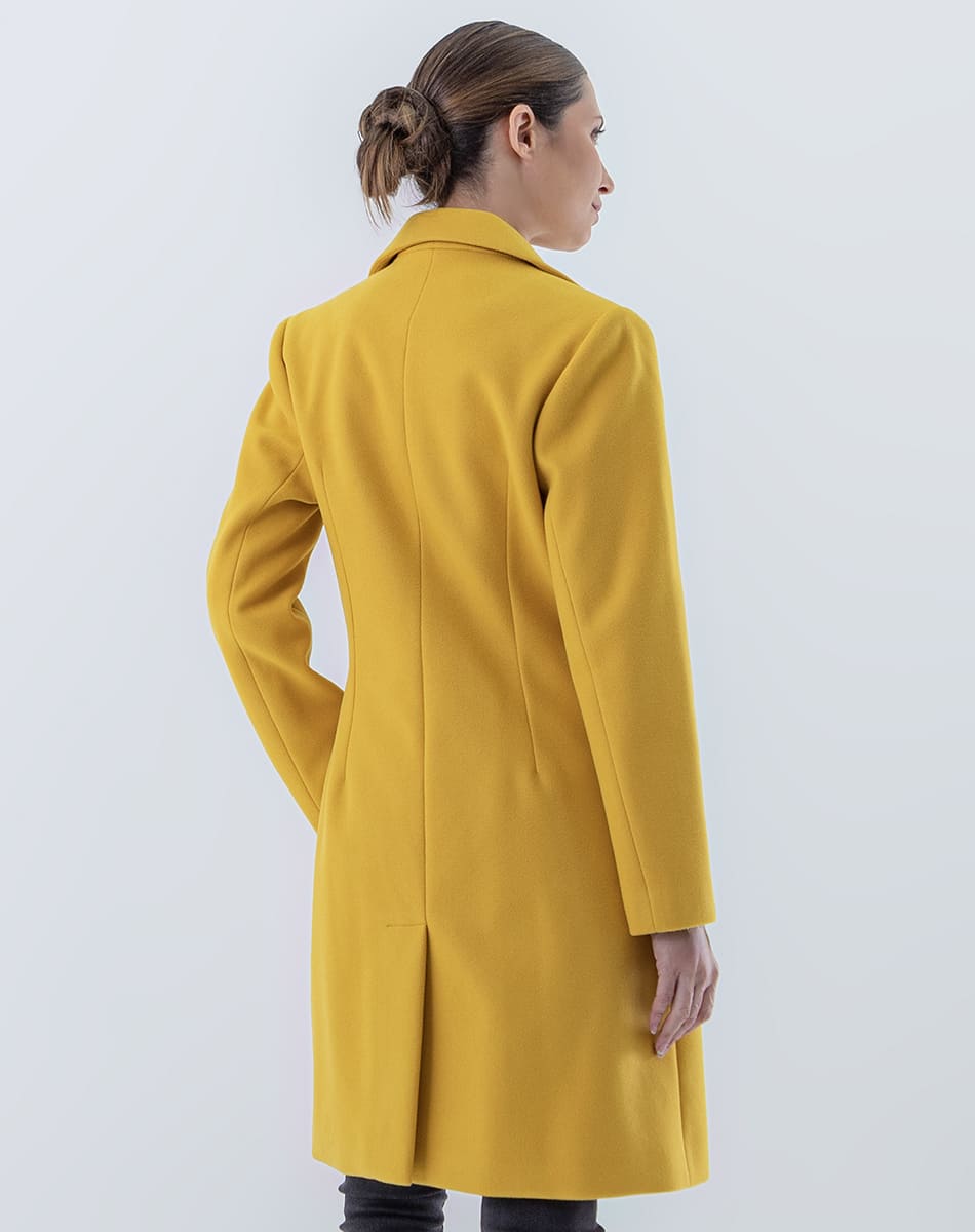 V Collar Midi Coat