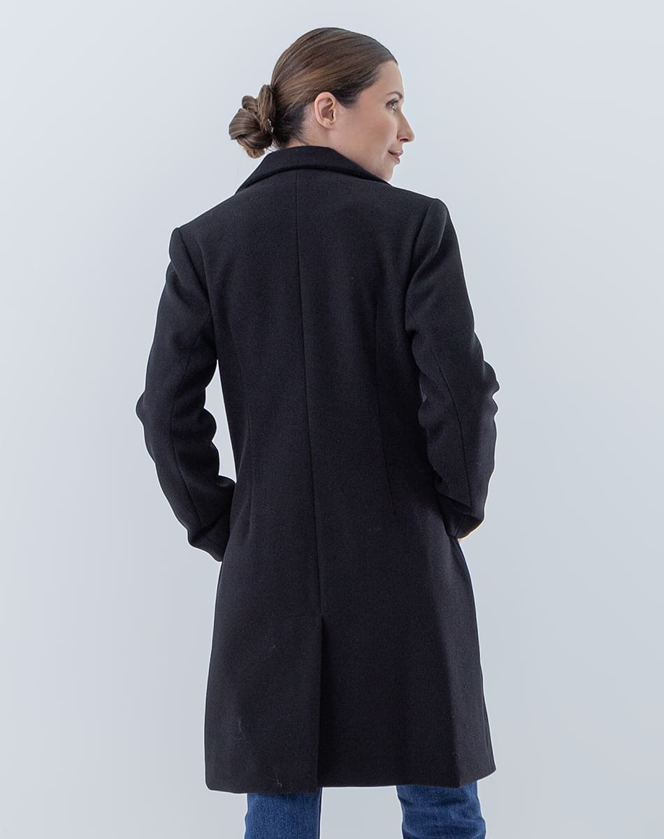 V Collar Midi Coat