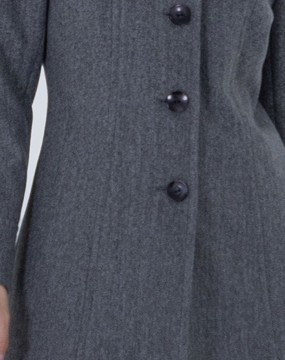High Collar Coat With Double Button