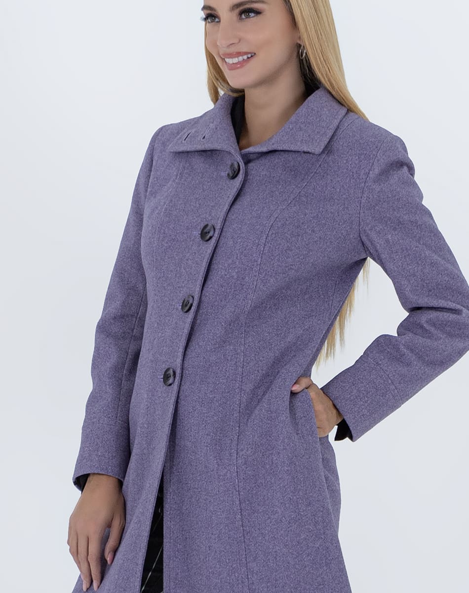High Collar Coat With Double Button