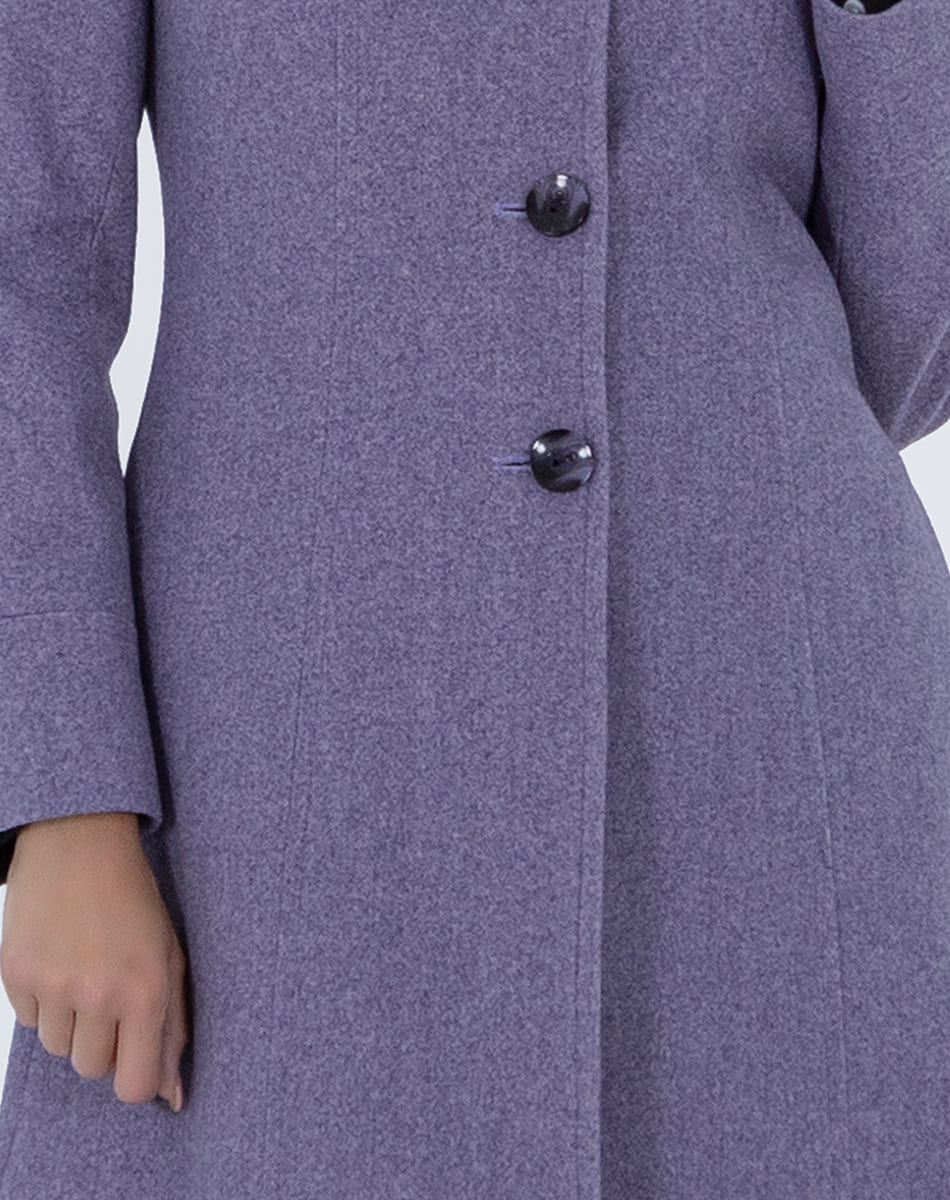 High Collar Coat With Double Button