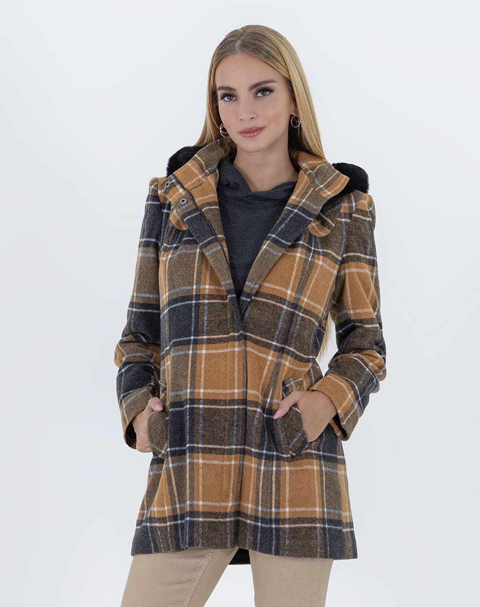 Hooded Printed Coat
