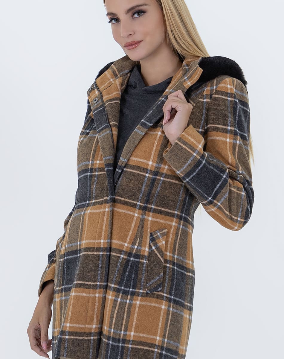 Hooded Printed Coat