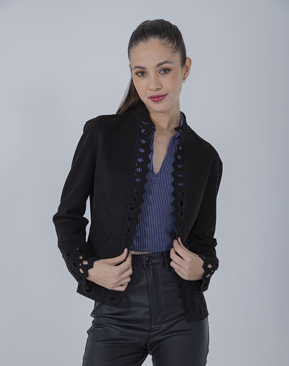 SHYLA | Suede Jacket With Cross Loose