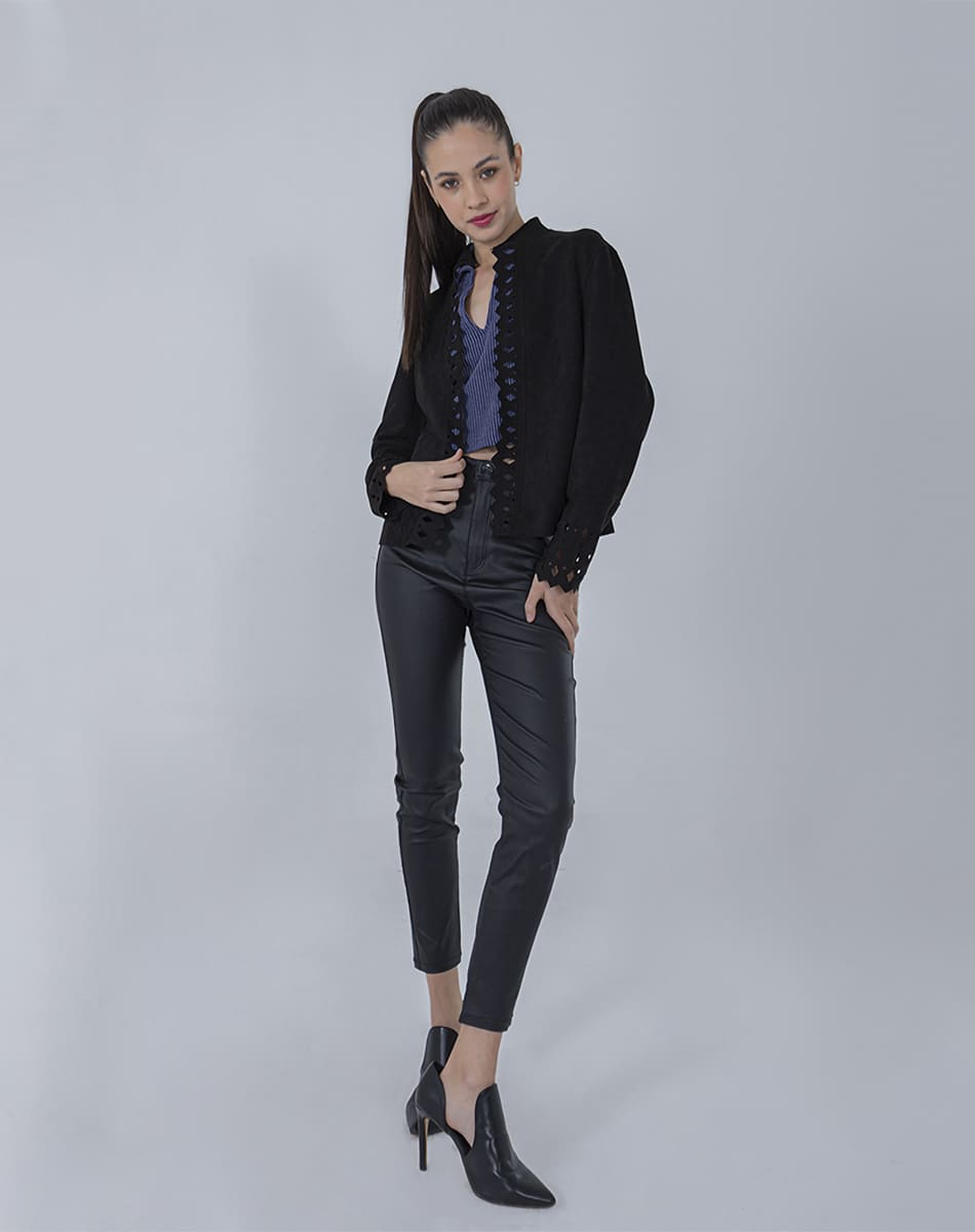 SHYLA | Suede Jacket With Cross Loose