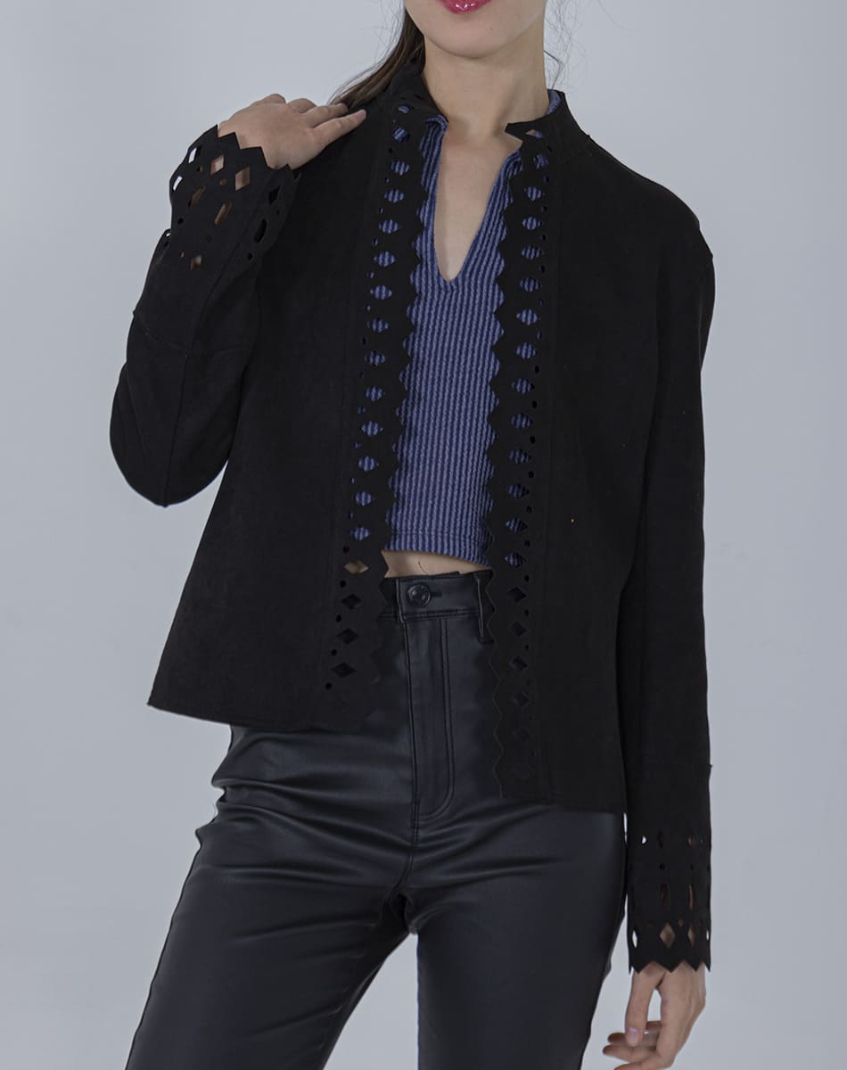 SHYLA | Suede Jacket With Cross Loose