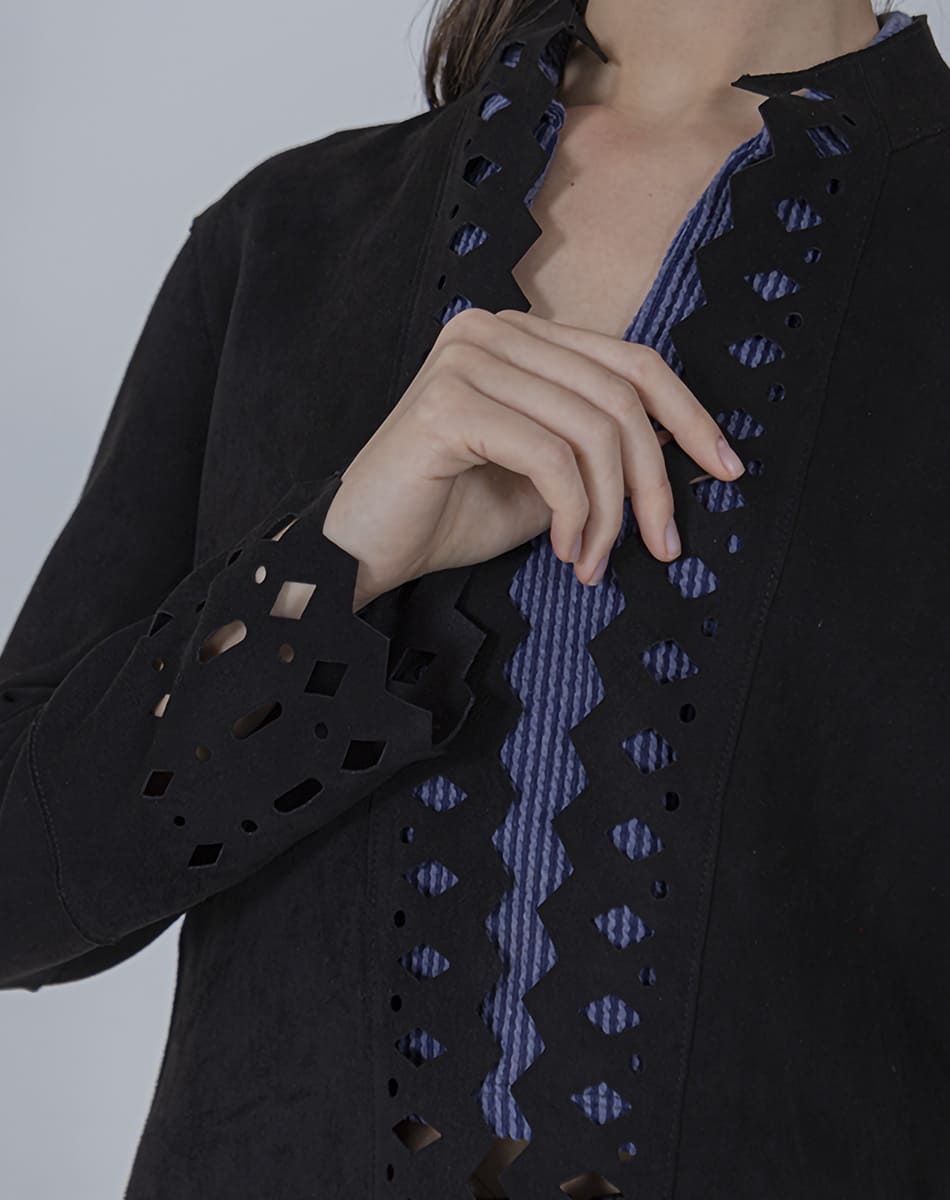 SHYLA | Suede Jacket With Cross Loose