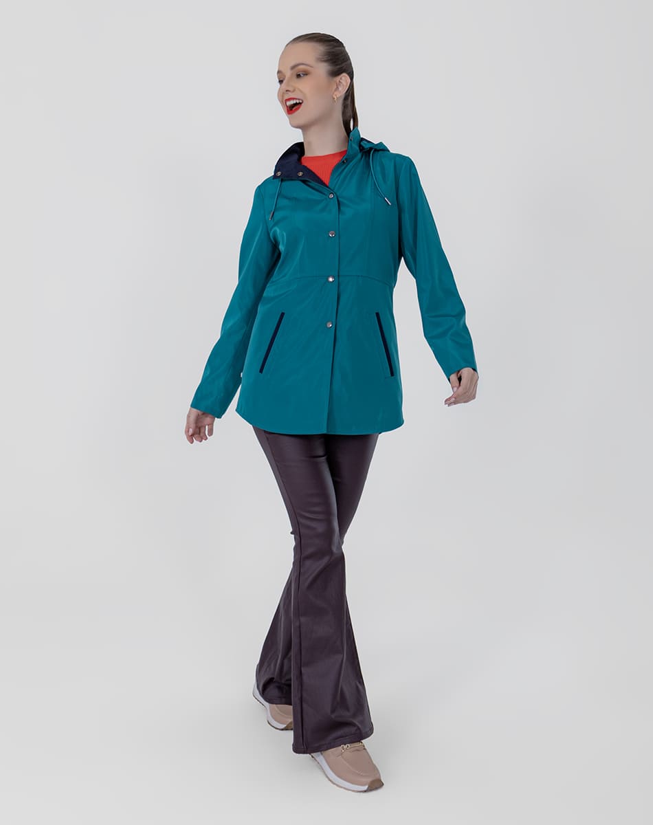 SHYLA | Cropped Hooded Double-View Trench Coat