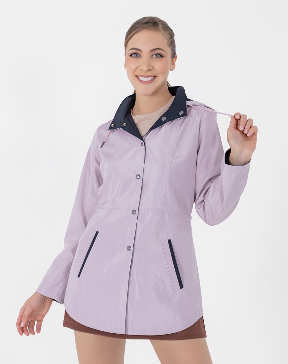 SHYLA | Cropped Hooded Double-View Trench Coat