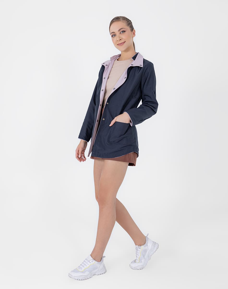 SHYLA | Cropped Hooded Double-View Trench Coat