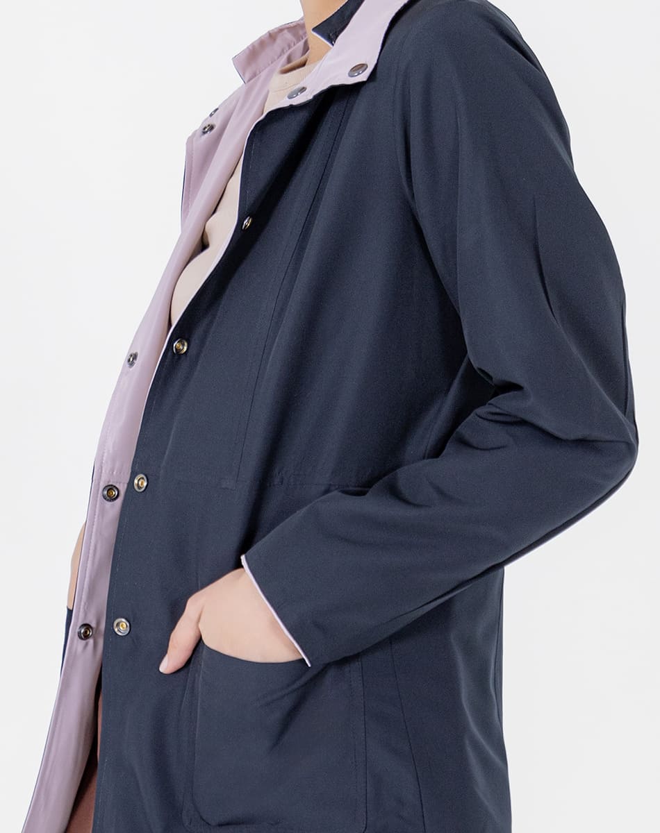 SHYLA | Cropped Hooded Double-View Trench Coat