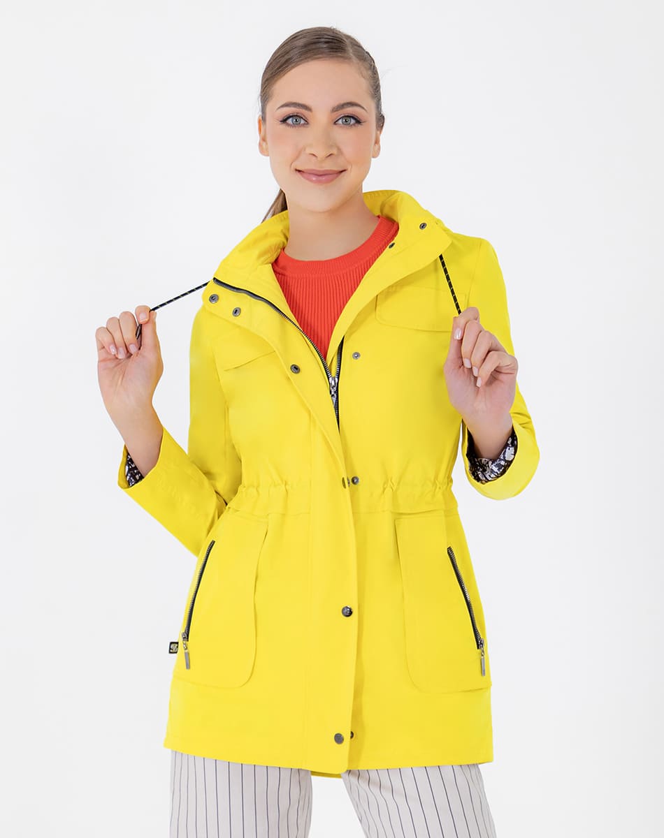 SHYLA | Trench Coat with Hood and Button Closure
