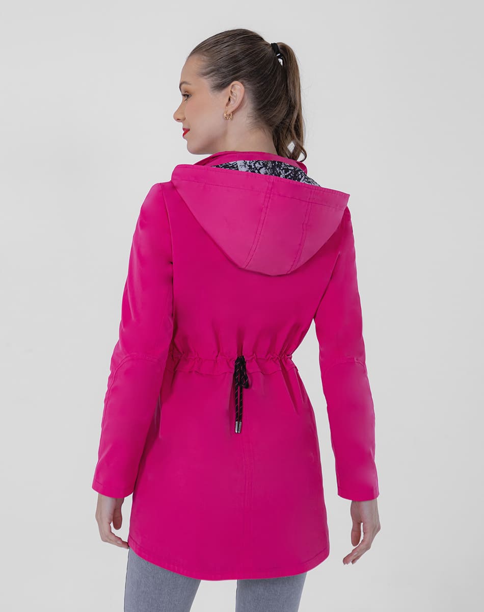 SHYLA | Trench Coat with Hood and Button Closure