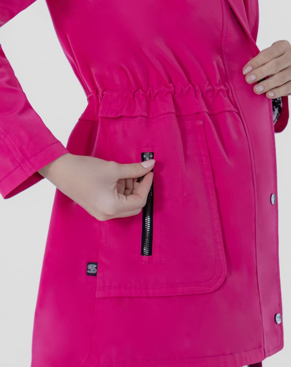 SHYLA | Trench Coat with Hood and Button Closure