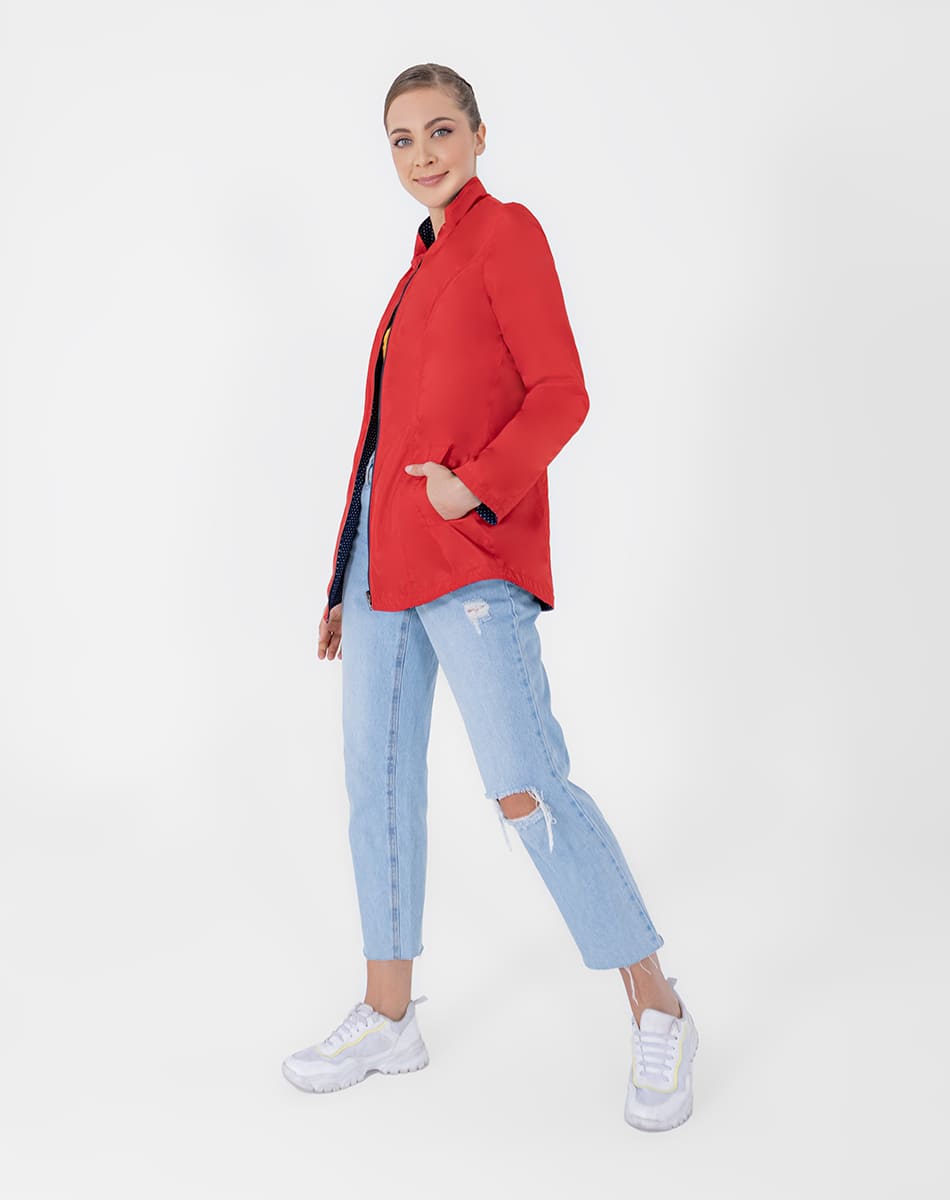 SHYLA | Double View Polka Dot Cropped Trench Coat
