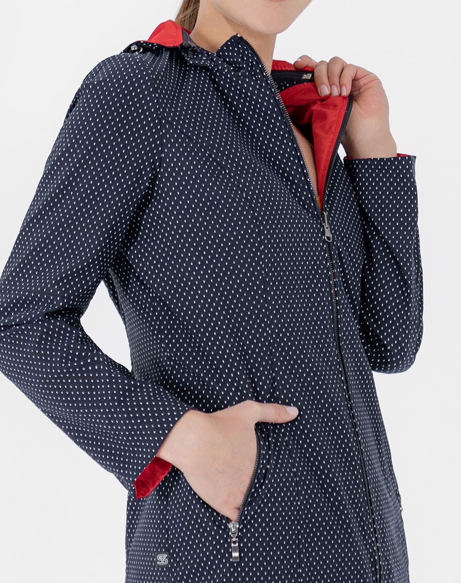 SHYLA | Double View Polka Dot Cropped Trench Coat
