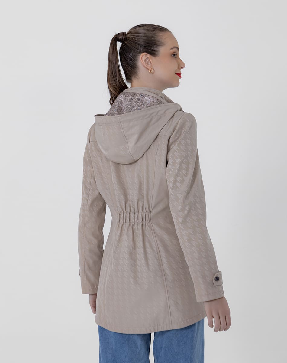 SHYLA | Sporty Short Trench Coat with Print