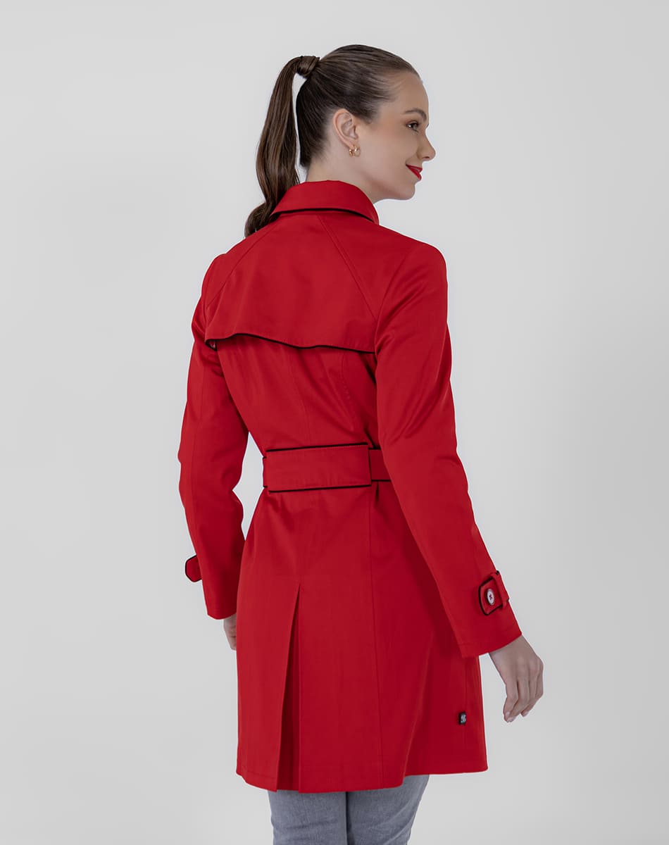 SHYLA | Classic Long Trench Coat with Belt and Buttons