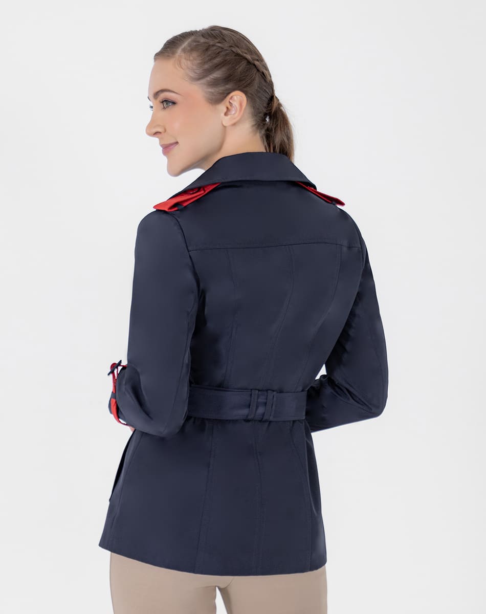 SHYLA | Cropped Trench Coat with Belt and Buttons