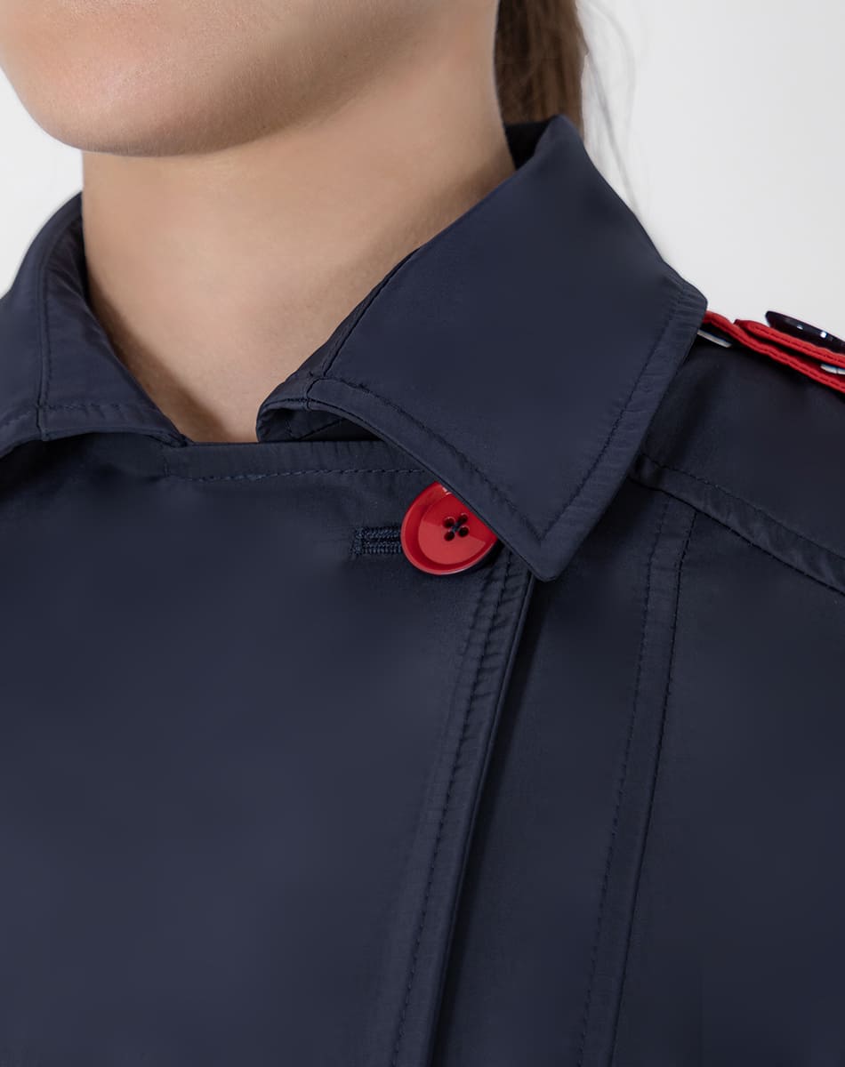 SHYLA | Cropped Trench Coat with Belt and Buttons