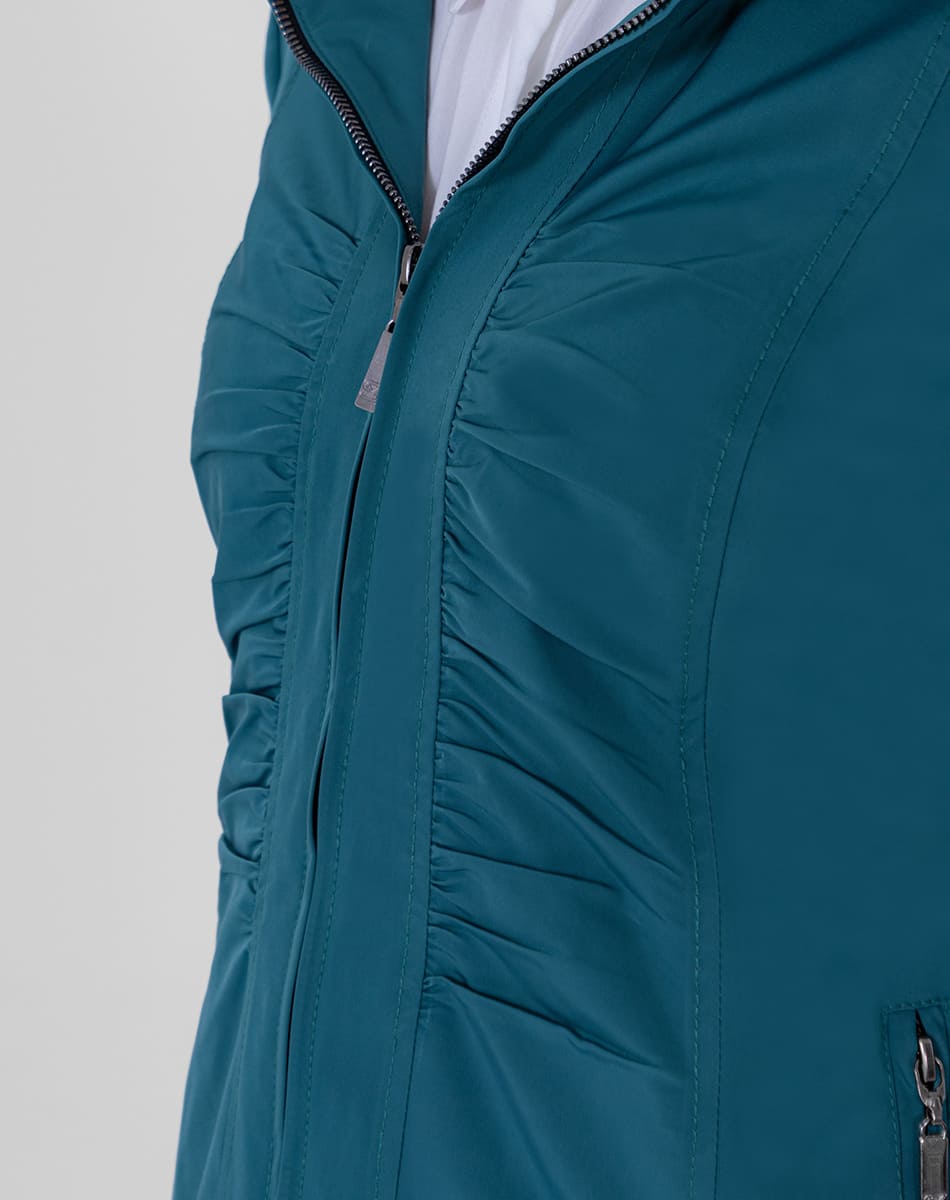 SHYLA | Cropped Trench Coat with Pleated Hood