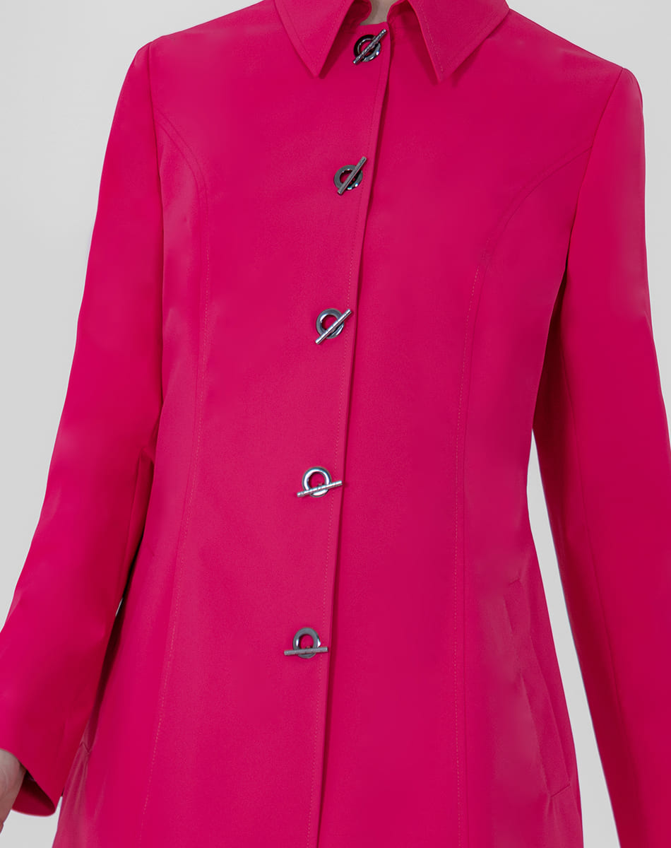 SHYLA | LONG TRENCH COAT WITH SHIRT COLLAR FOR WOMEN