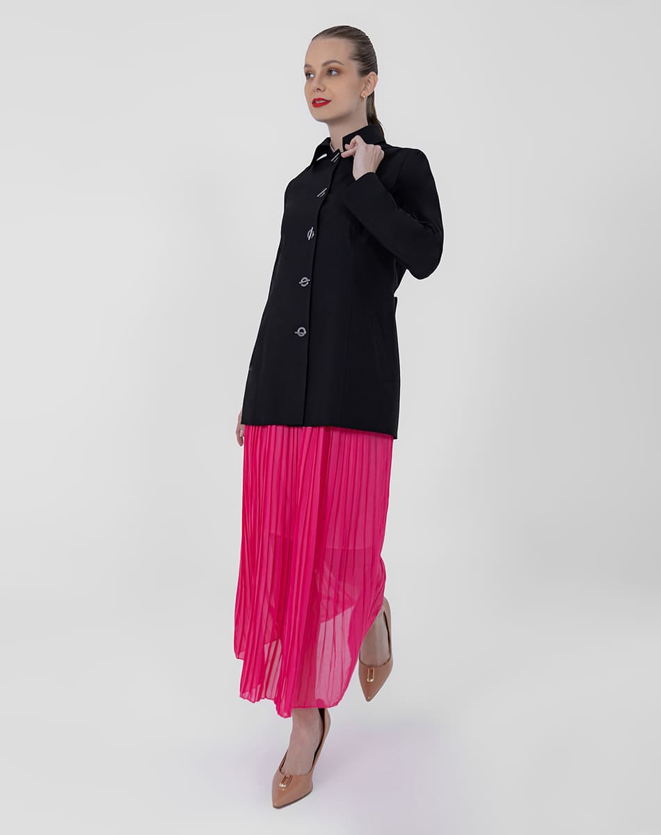 SHYLA | LONG TRENCH COAT WITH SHIRT COLLAR FOR WOMEN