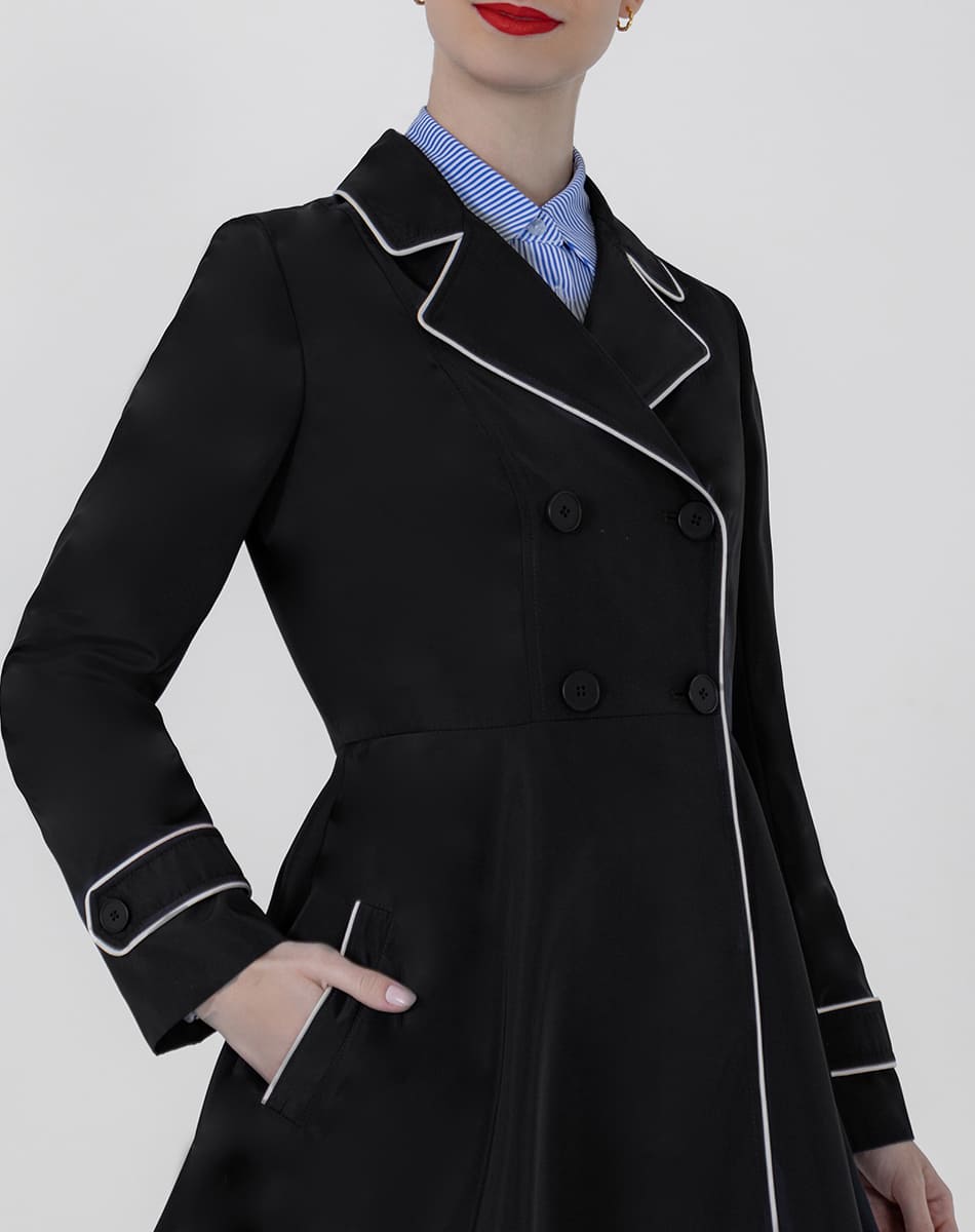 SHYLA | SHORT TRENCH COAT WITH LAPEL NECK
