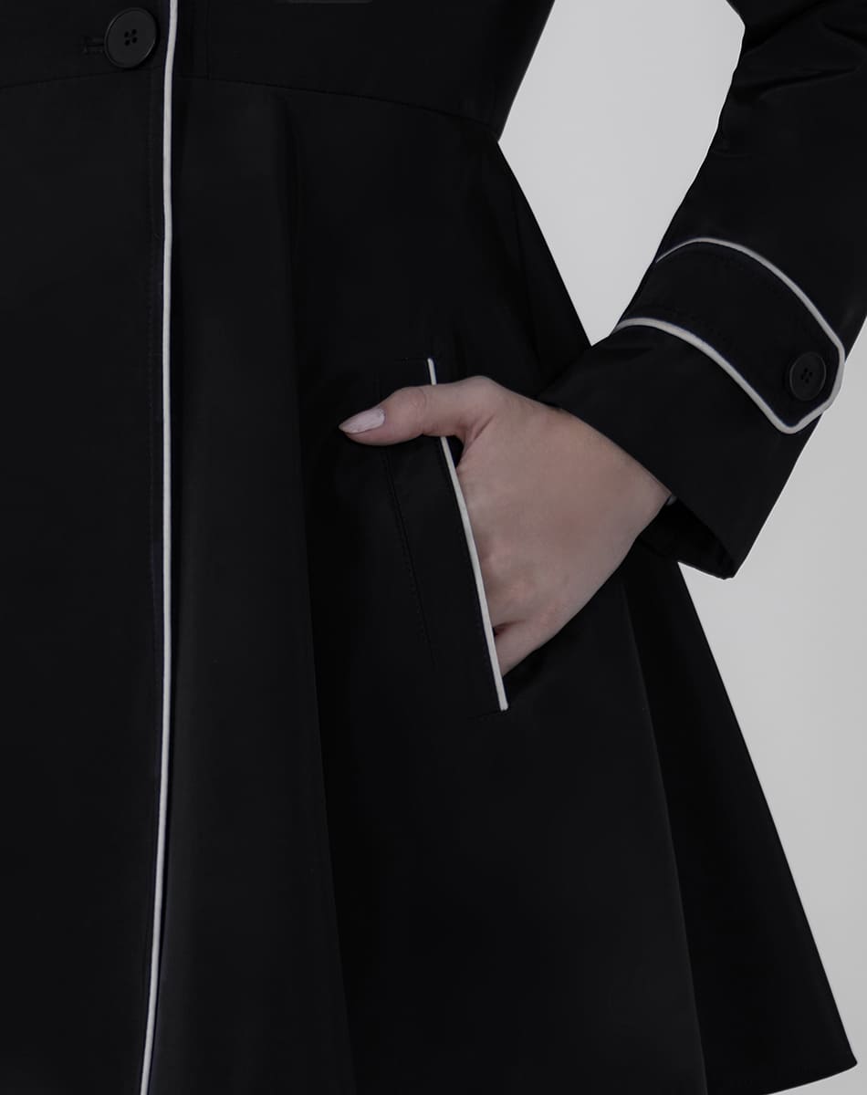 SHYLA | SHORT TRENCH COAT WITH LAPEL NECK