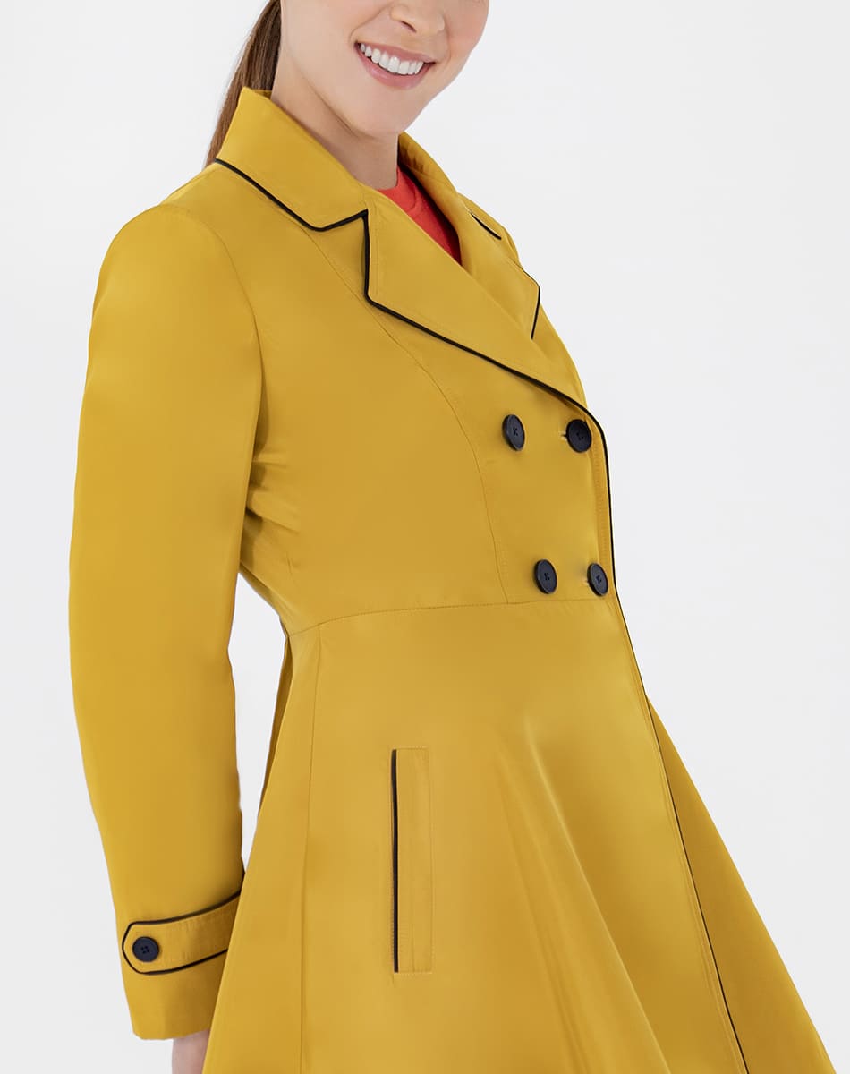 SHYLA | SHORT TRENCH COAT WITH LAPEL NECK