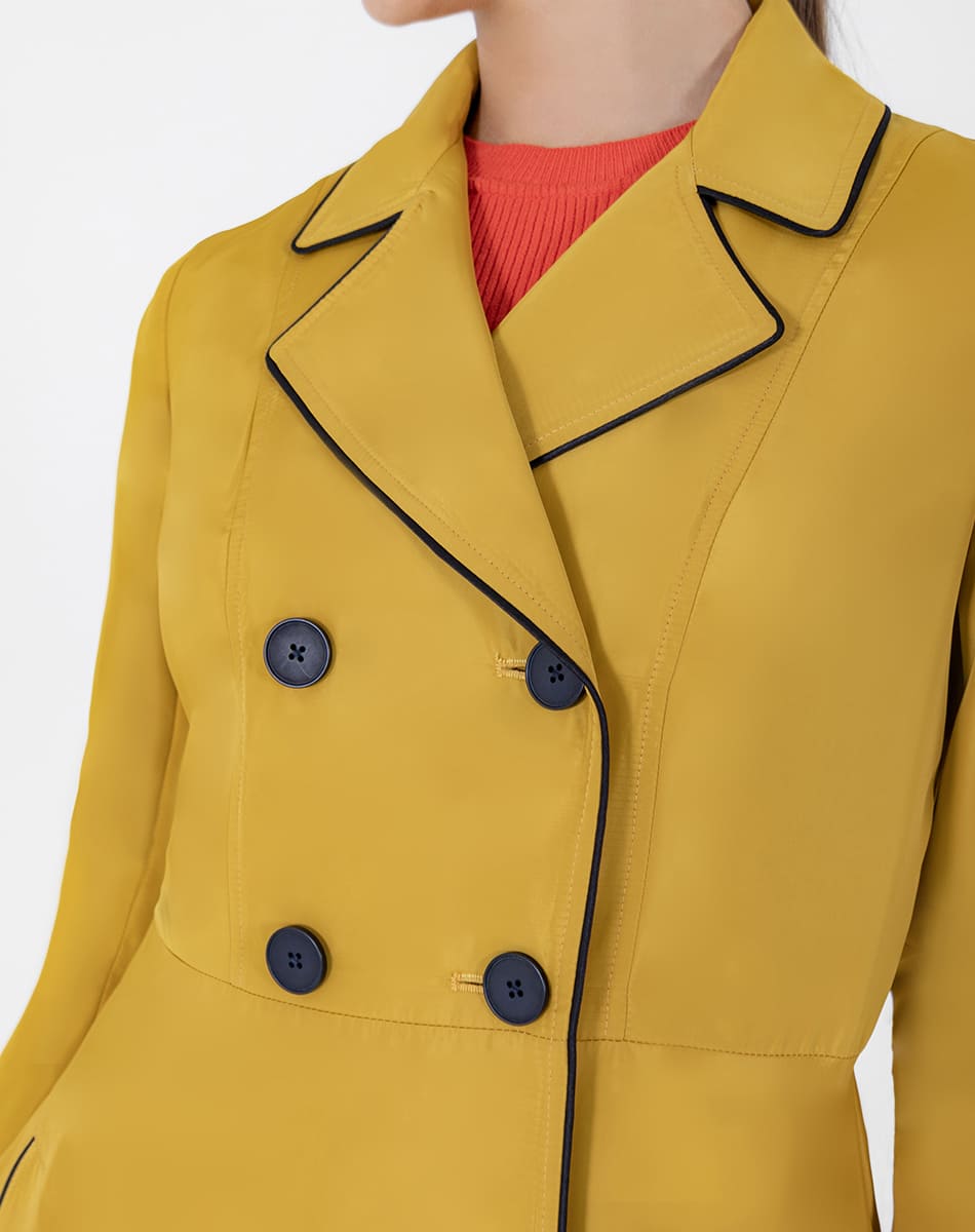 SHYLA | SHORT TRENCH COAT WITH LAPEL NECK