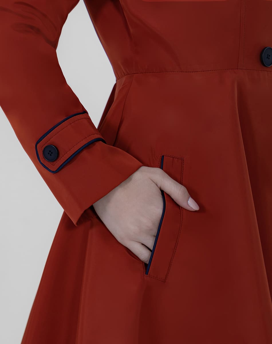 SHYLA | SHORT TRENCH COAT WITH LAPEL NECK