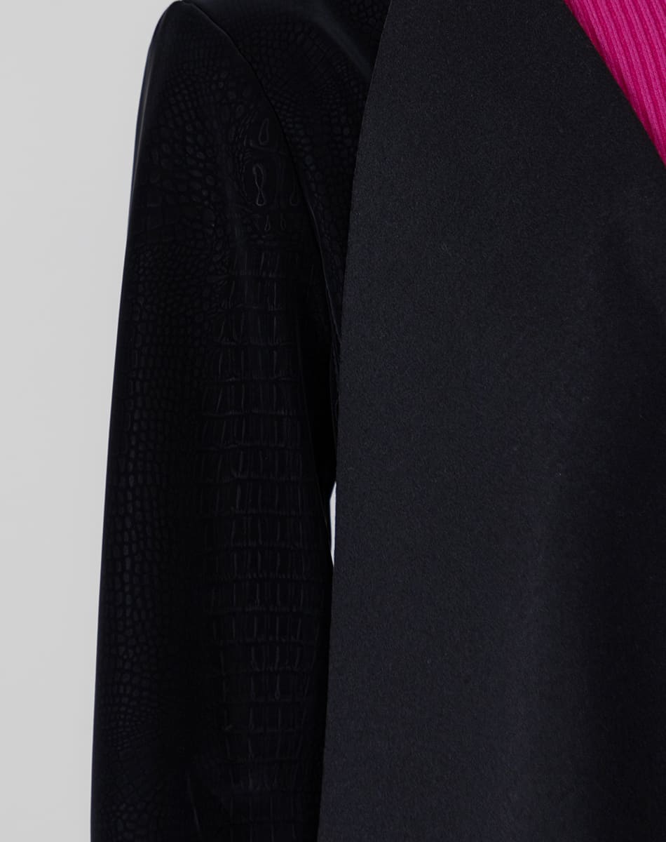 SHYLA | Black Suede Open Front Jacket