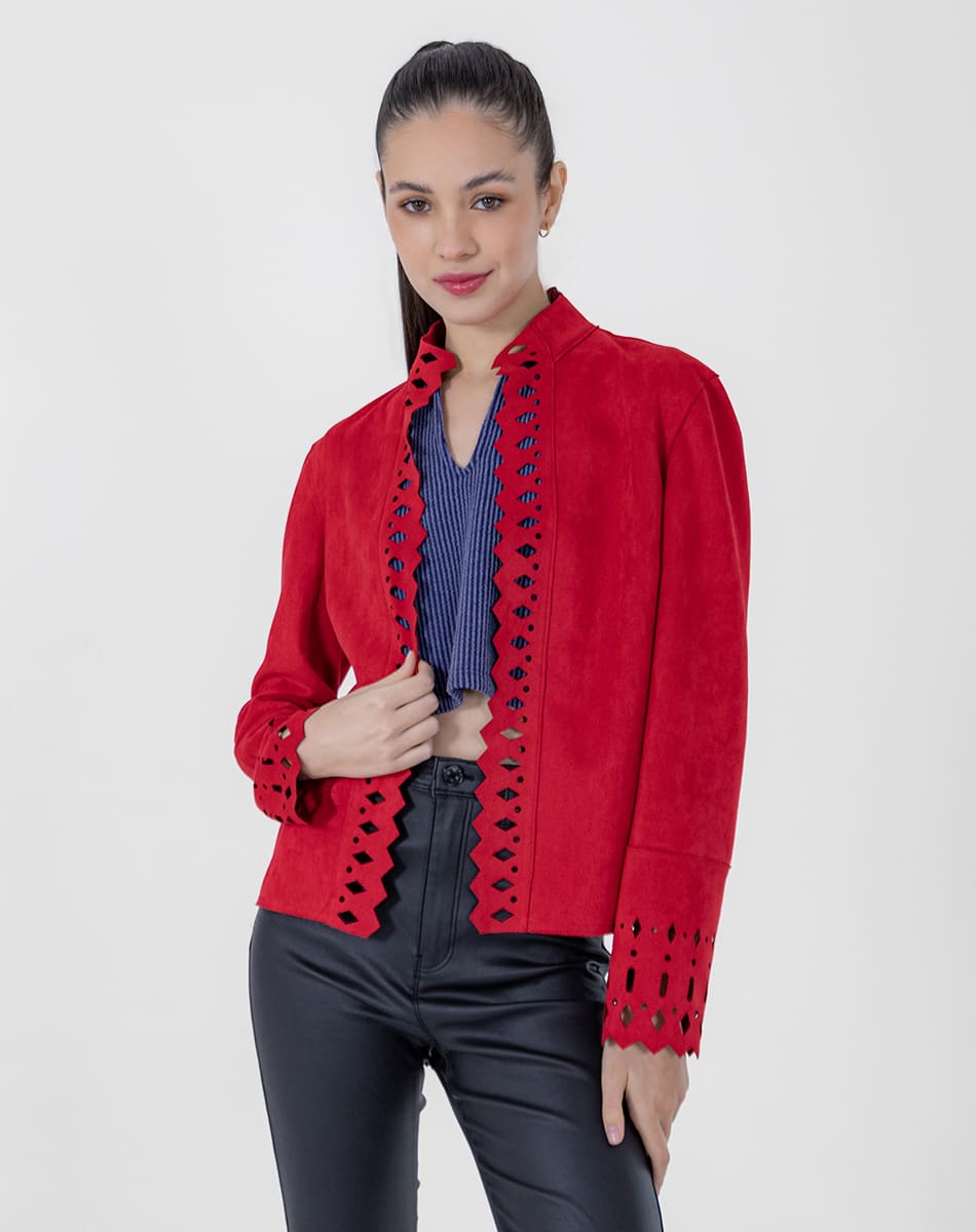 SHYLA | Suede Jacket With Cross Loose